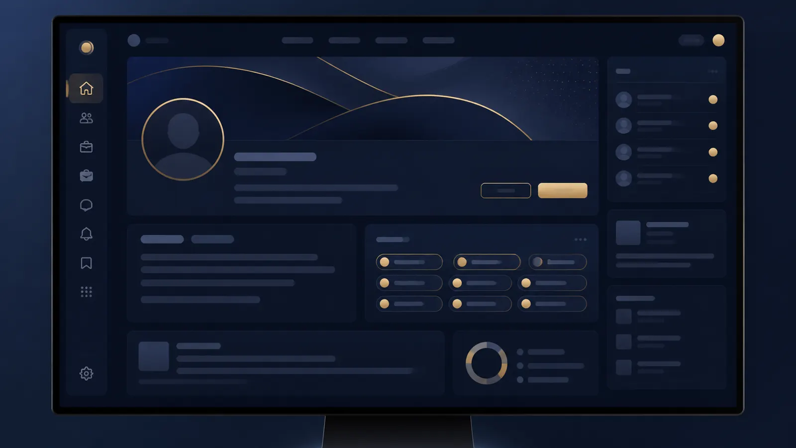 Profesyonel profil sayfası mockup görseli
